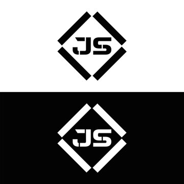 JS logo. JS set , J S design. White JS letter. JS, J S letter logo design. Initial letter JS letter logo set, linked circle uppercase monogram logo. J S letter logo vector design.	
