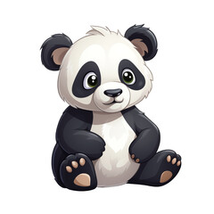Fototapeta premium Panda, transparent background