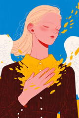 Angel - archangel. Illustration.