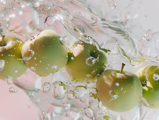 green apples under water by msplash photo in