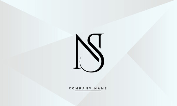 NS, SN, N, S Abstract Letters Logo Monogram