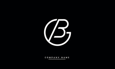 GB, BG, G, B Abstract Letters Logo Monogram - obrazy, fototapety, plakaty