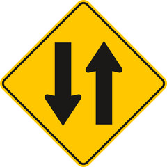two way traffic, Traffic Sign , Vector, symbol, transport icon