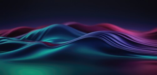 Naklejka premium Gradient waves purple and pink. Volumetric gradient shapes.
