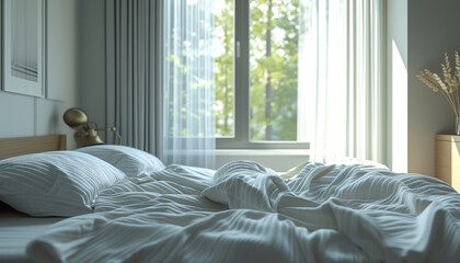 Fototapeta na wymiar bedroom with bed