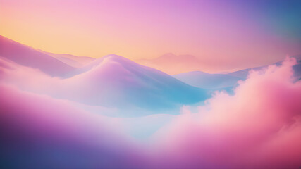 Design a soft and dreamy abstract background using pastel colors, gentle gradients, and abstract shapes to create a serene and otherworldly atmosphere