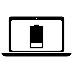 Laptop Battery Charging Filled Icon | Charging Icon | laptop Charging Level Indicator [20%]