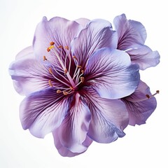Close-Up of Purple Flower on White Background