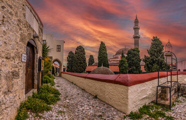 Suleiman Mosque in Rhodes Island