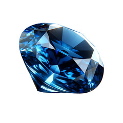 Fototapeta na wymiar Blue sapphire png, blue gemstone transparent background, gemstone isolated