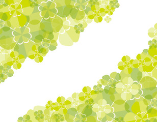 四つ葉のクローバーの背景イラスト