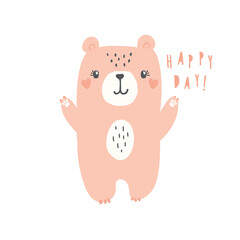 cute baby bear, forest animal