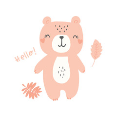 cute baby bear, forest animal