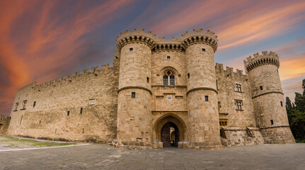 The Palace of the Grand Master of the Knights of Rhodes  - obrazy, fototapety, plakaty