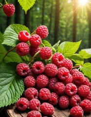 Raspberry Radiance: A Luscious Burst of Nature's Finest
