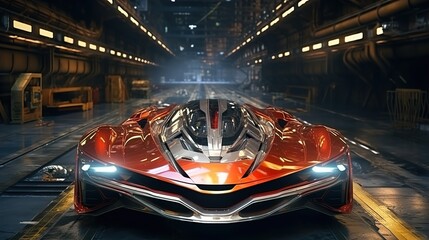 car in motion high tech futuristic vehicle 