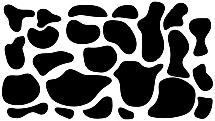set of abstract organic blob shape elements
