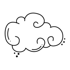 Cloud icon using a hand-drawn style