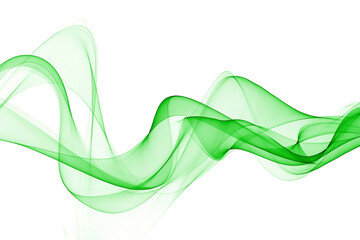 green smoke lighting abstract on white background
