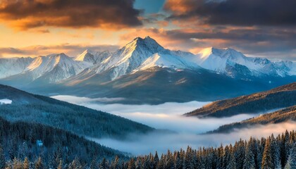 sunrise over the mountains