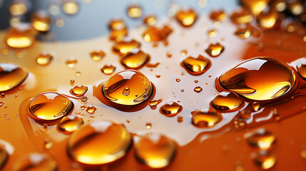 Close-up of air bubbles in oil