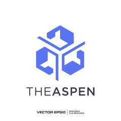 Abstract hexagon logo vector illustration