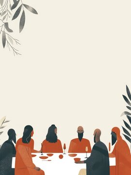 Parable of the Great Banquet Illustration Generative AI