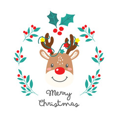 cute merry christmas illustration vector design