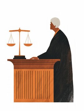 Illustration of the Parable of the Unjust Judge Generative AI