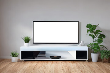 modern interior with lcd tv