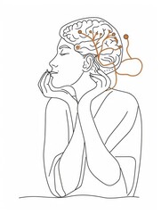 Woman Undergoing MRI Scan for Brain Tumor Generative AI