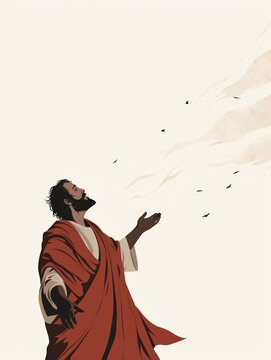 Illustration of Zephaniah's Warning of the Great Day of the Lord Generative AI
