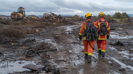 Rescue service assorted debris  