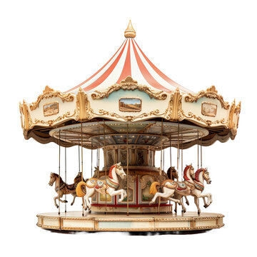 Carouse on white or transparent background