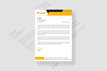 Minimal professional Clean and corporate company letterhead template design