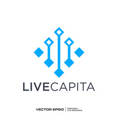 Rectangular connection logo vector illustration