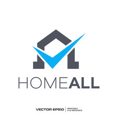 Home check logo vector illustration
