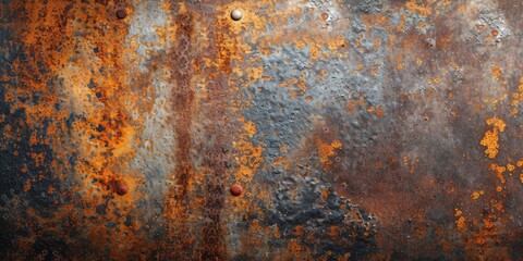 Grunge Rusty Metal Surface Old Industrial Texture Wallpaper Generative AI