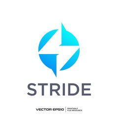 Initial S circle logo vector illustration