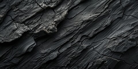 Charcoal Texture Close-up Background Generative AI