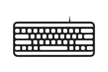 Mechanical computer keyboard icon Trendy Technology, Ergonomic, Vector Illustration Background

