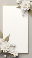 Aesthetic 3D Wedding Invitation with Subtle Floral Accents