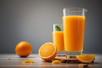orange juice and oranges