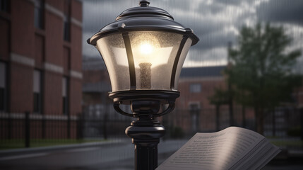 Realistic street lamp