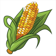 corn cartoon style 2d vector flat icon