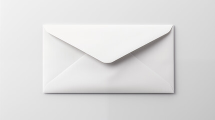 Backside of a White Plain Envelop on a Minimal White Background 