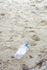 Marine debris washed up on the coast