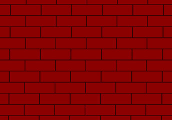 Red brick wall design. Vector illustration