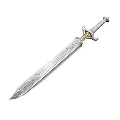 Broadsword on white or transparent background