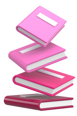 3D Book. Book Stack. 3D illustration. - obrazy, fototapety, plakaty
